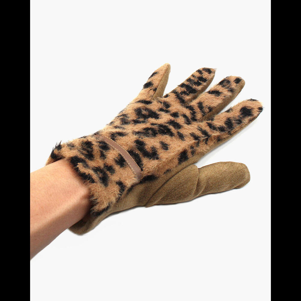 Luxe Leopard Print Glove - Trendy Design - One Size
